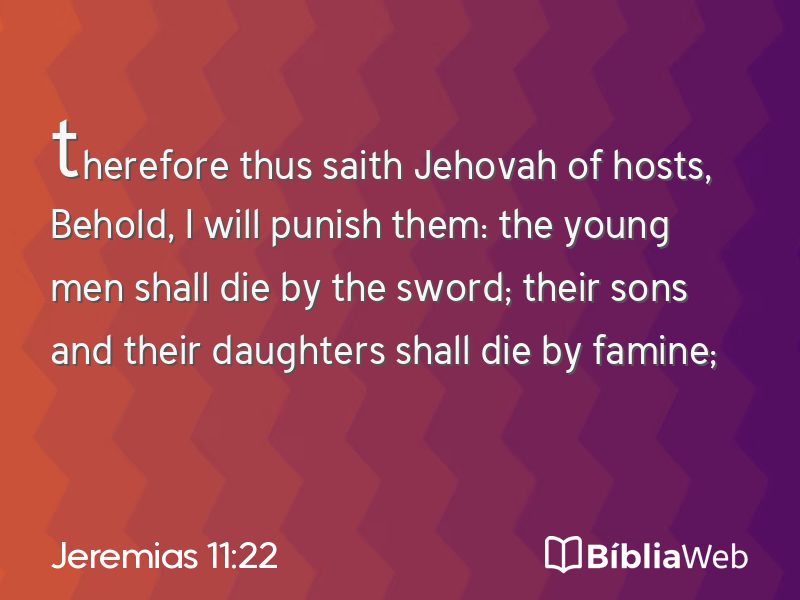 Jeremias 11:22 em imagem para compartilhar