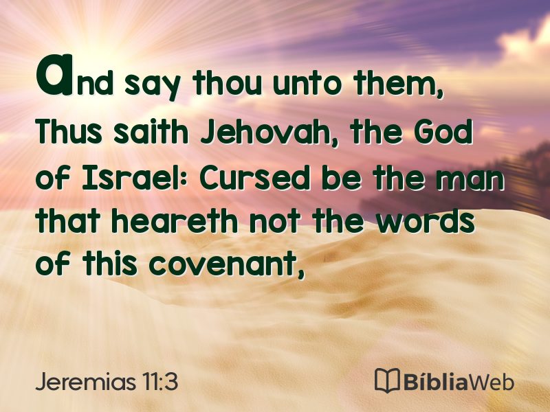 Jeremias 11:3 em imagem para compartilhar