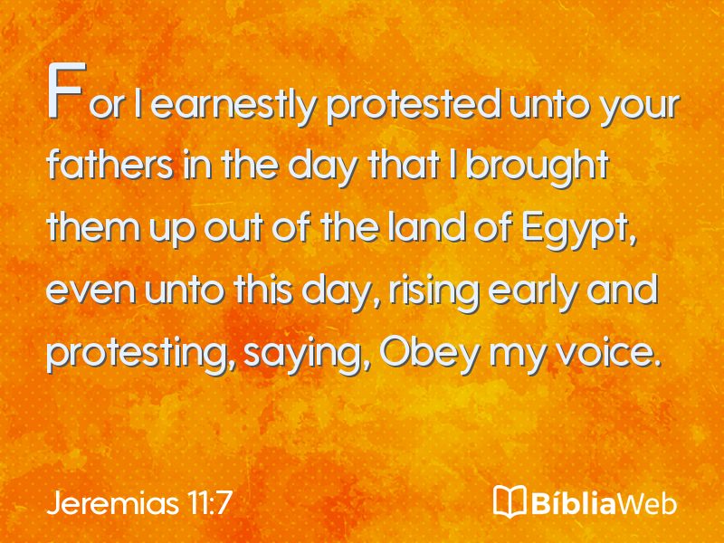 Jeremias 11:7 em imagem para compartilhar