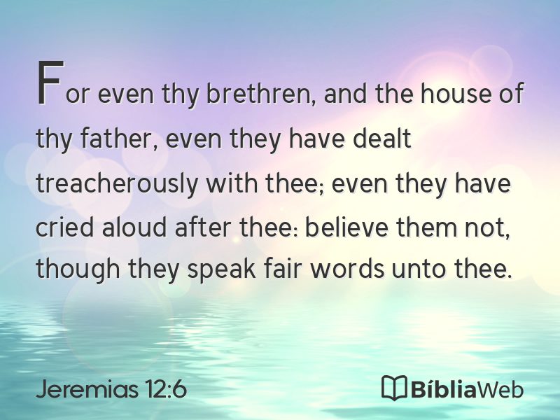 Jeremias 12:6 em imagem para compartilhar