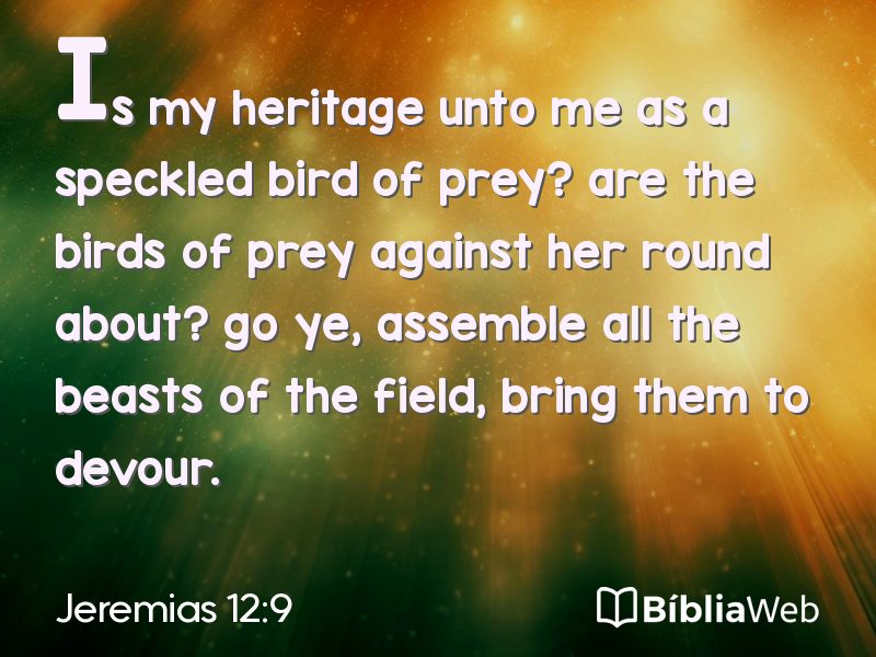 Jeremias 12:9 em imagem para compartilhar