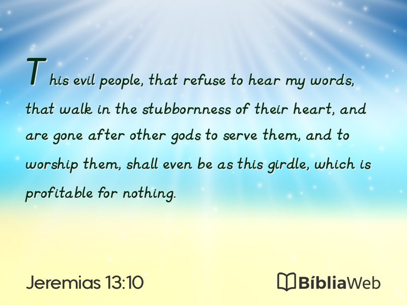 Jeremias 13:10 em imagem para compartilhar
