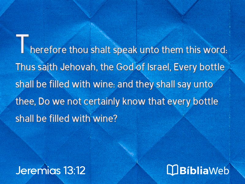 Jeremias 13:12 em imagem para compartilhar