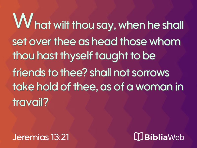 Jeremias 13:21 em imagem para compartilhar