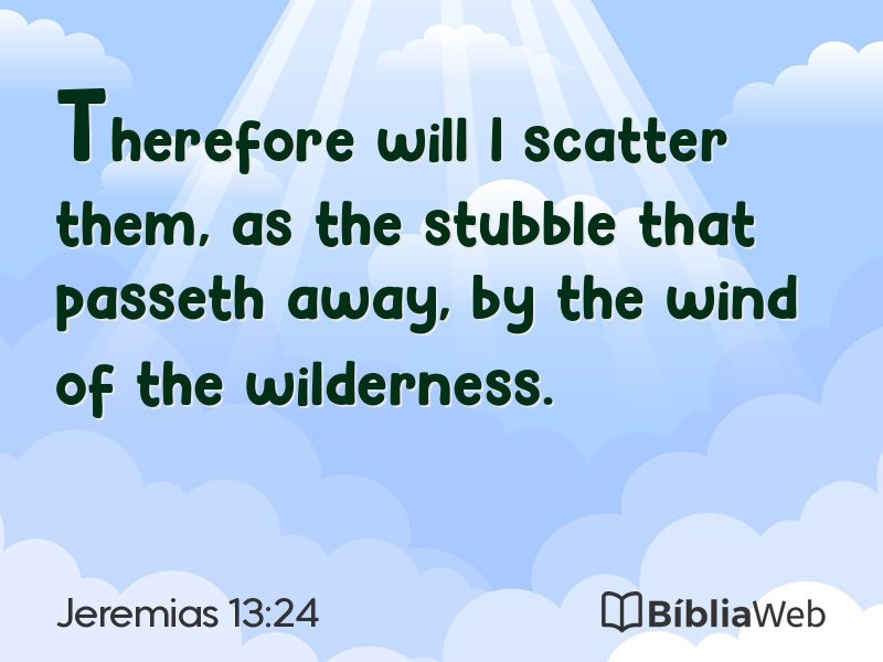 Jeremias 13:24 em imagem para compartilhar