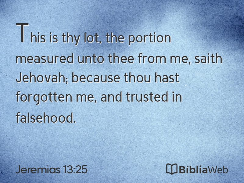 Jeremias 13:25 em imagem para compartilhar
