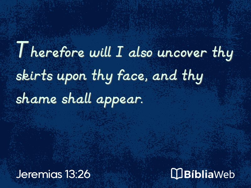 Jeremias 13:26 em imagem para compartilhar