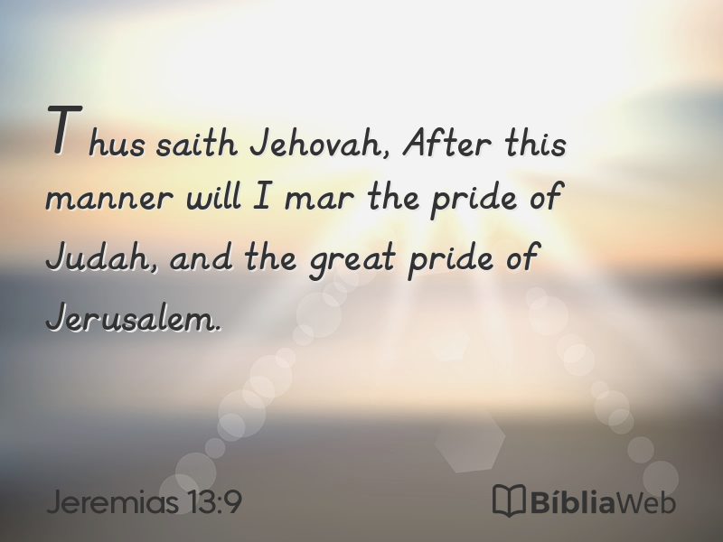 Jeremias 13:9 em imagem para compartilhar