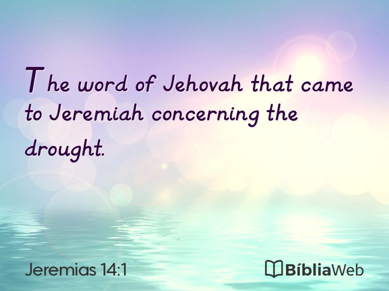 Jeremias 14:1 em imagem para compartilhar
