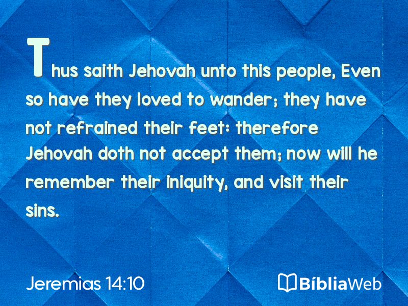 Jeremias 14:10 em imagem para compartilhar