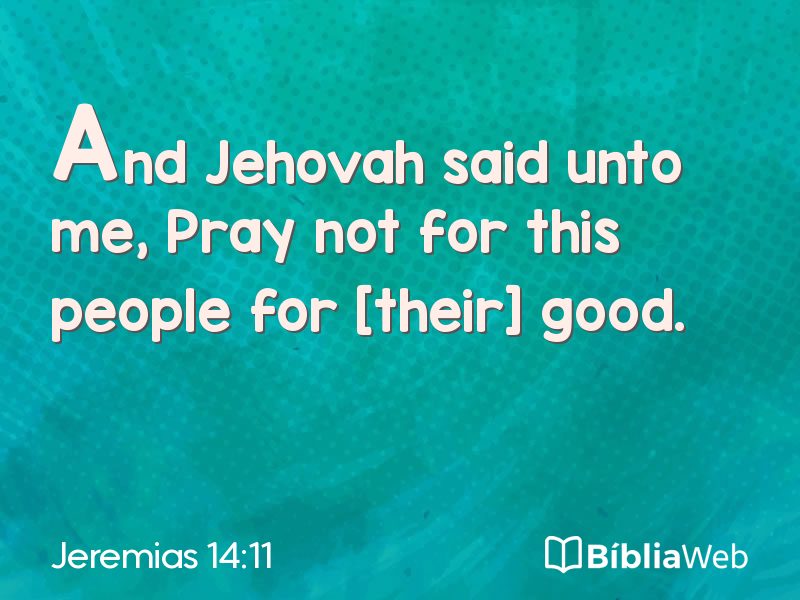 Jeremias 14:11 em imagem para compartilhar
