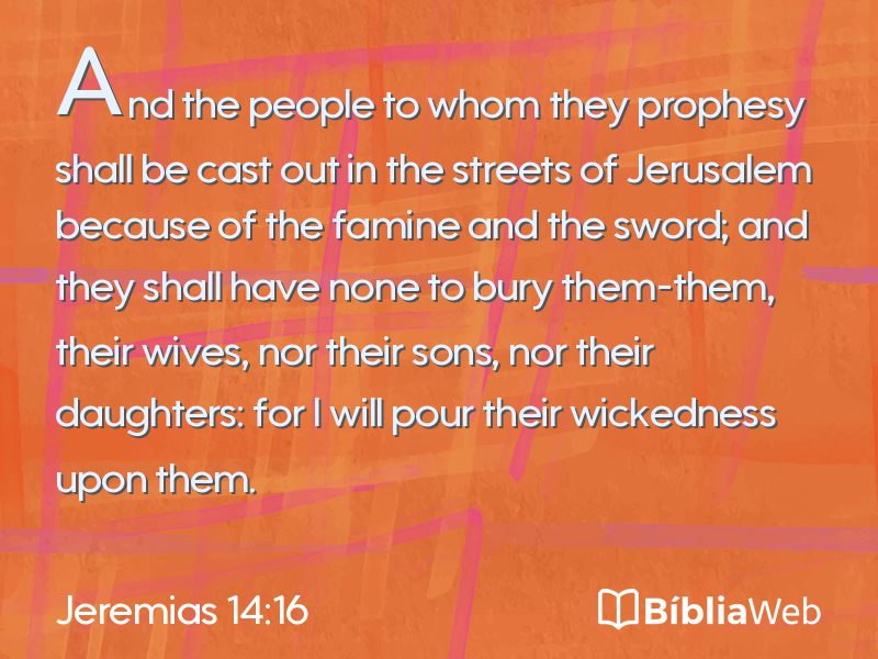 Jeremias 14:16 em imagem para compartilhar