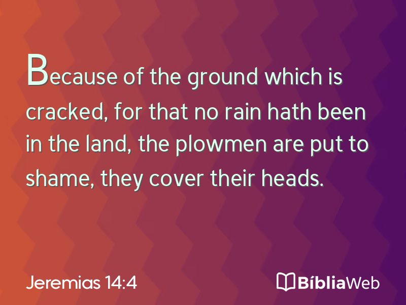 Jeremias 14:4 em imagem para compartilhar