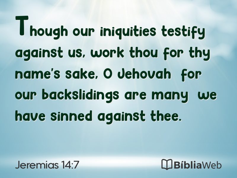 Jeremias 14:7 em imagem para compartilhar