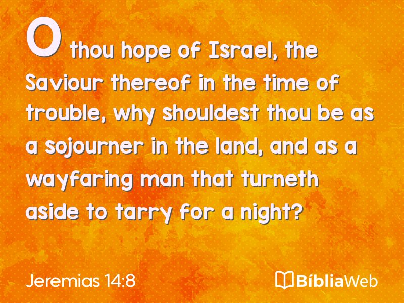 Jeremias 14:8 em imagem para compartilhar
