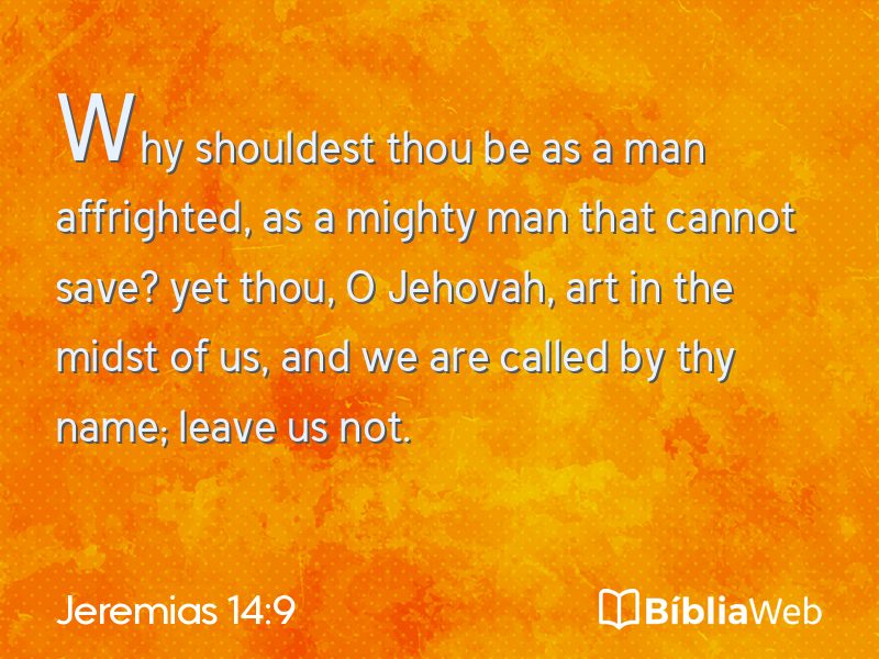 Jeremias 14:9 em imagem para compartilhar