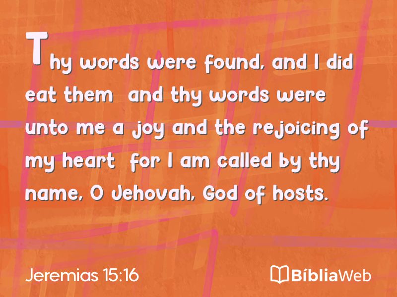 Jeremias 15:16 em imagem para compartilhar