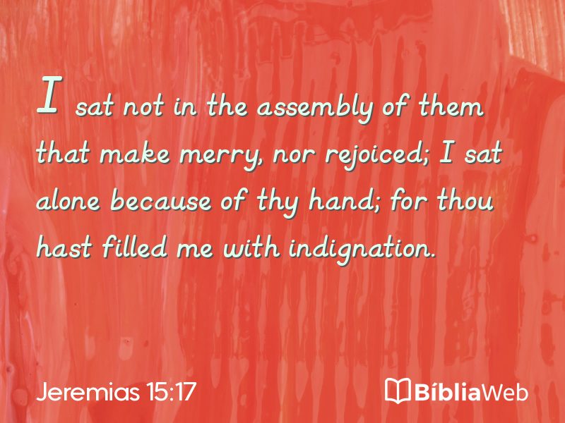 Jeremias 15:17 em imagem para compartilhar