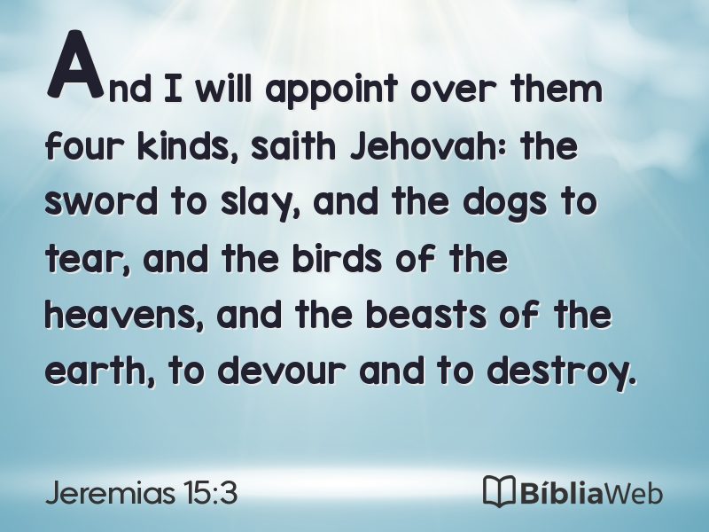 Jeremias 15:3 em imagem para compartilhar