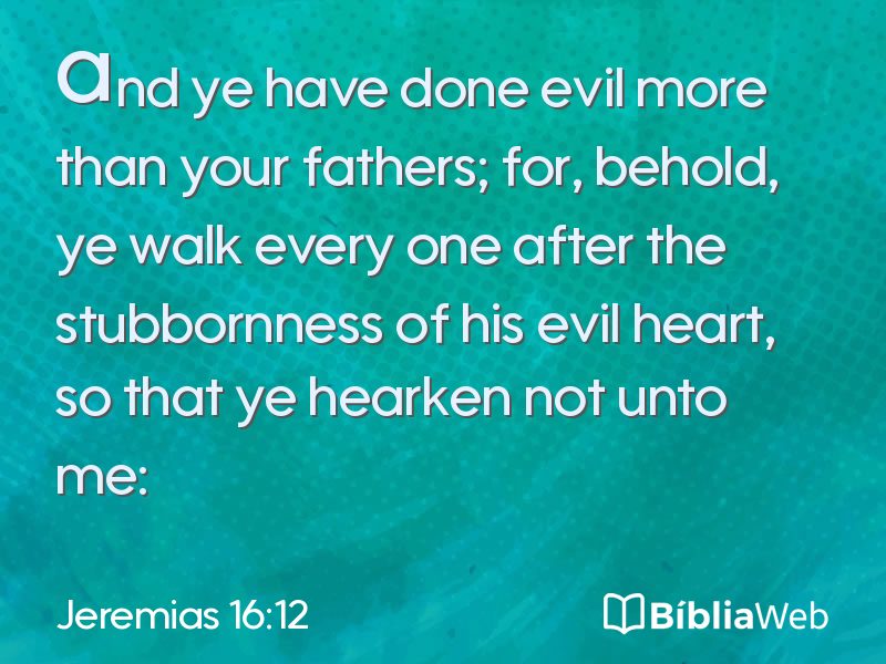 Jeremias 16:12 em imagem para compartilhar
