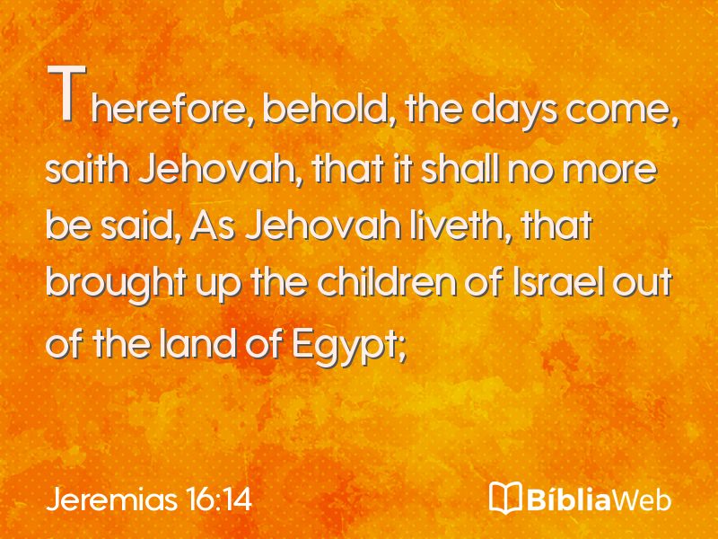 Jeremias 16:14 em imagem para compartilhar
