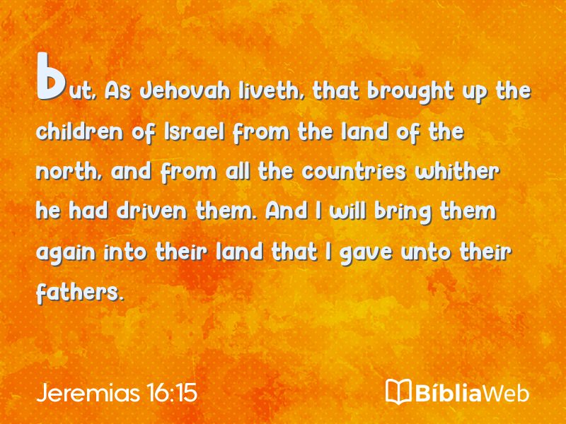 Jeremias 16:15 em imagem para compartilhar