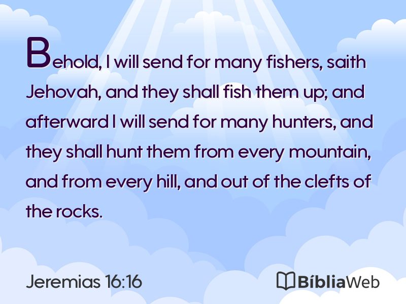 Jeremias 16:16 em imagem para compartilhar