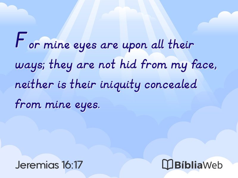 Jeremias 16:17 em imagem para compartilhar