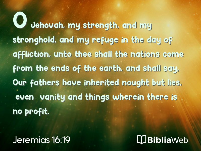Jeremias 16:19 em imagem para compartilhar