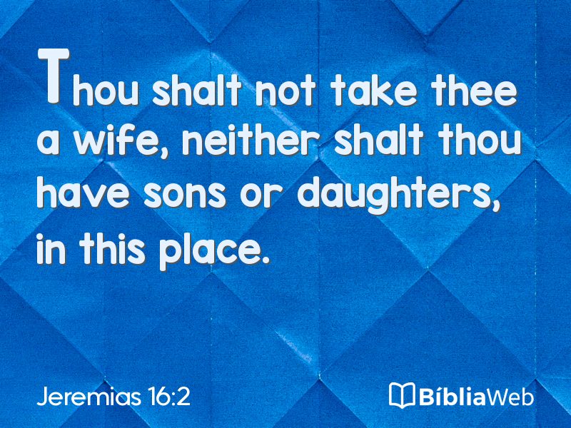 Jeremias 16:2 em imagem para compartilhar
