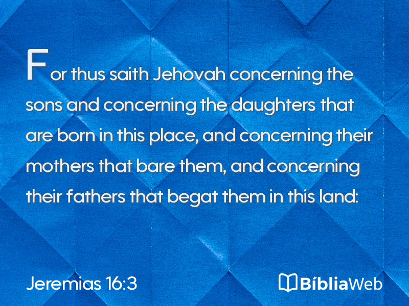 Jeremias 16:3 em imagem para compartilhar