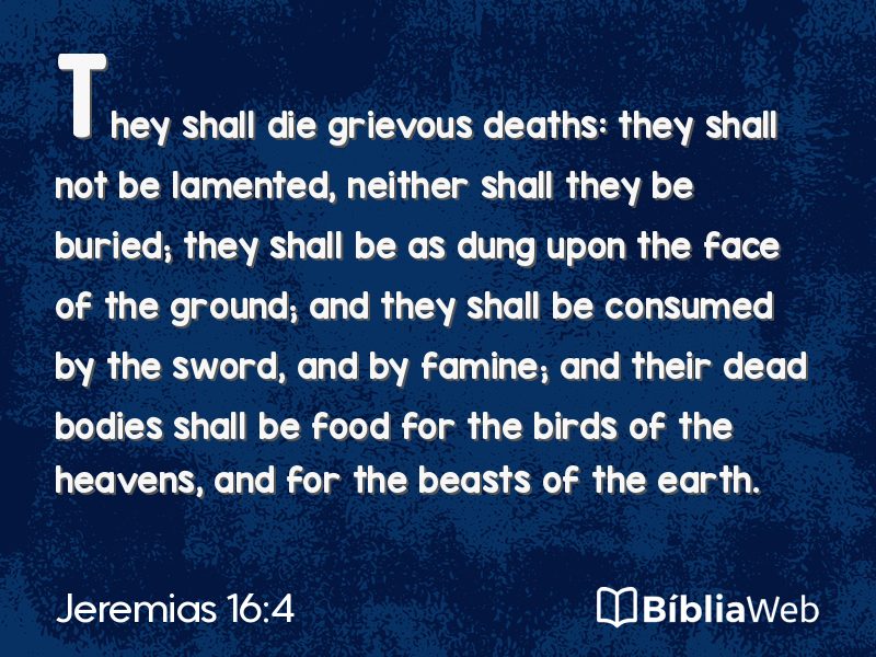 Jeremias 16:4 em imagem para compartilhar