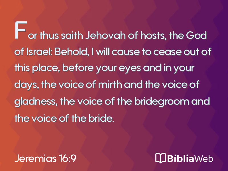 Jeremias 16:9 em imagem para compartilhar