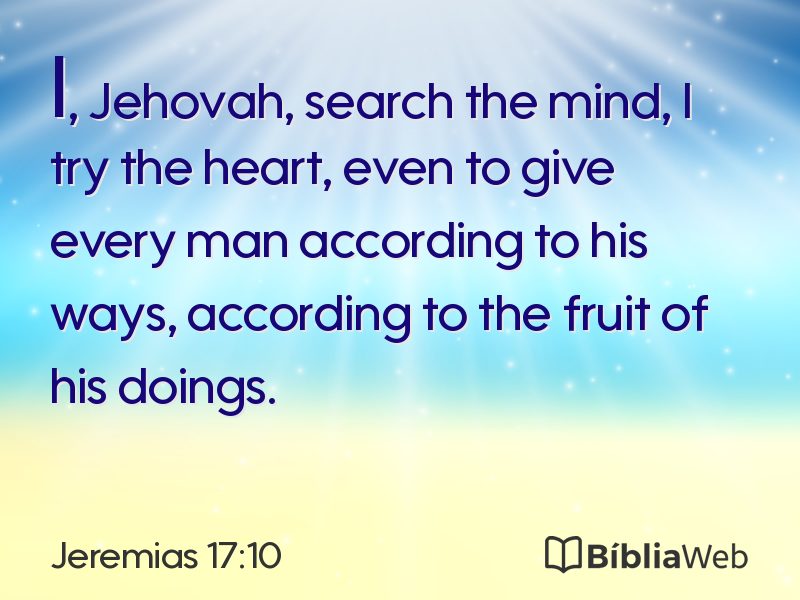 Jeremias 17:10 em imagem para compartilhar