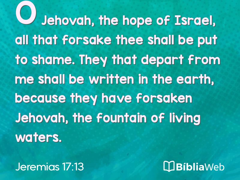 Jeremias 17:13 em imagem para compartilhar