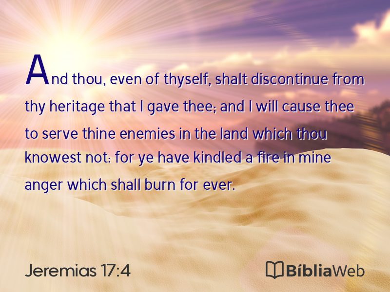 Jeremias 17:4 em imagem para compartilhar