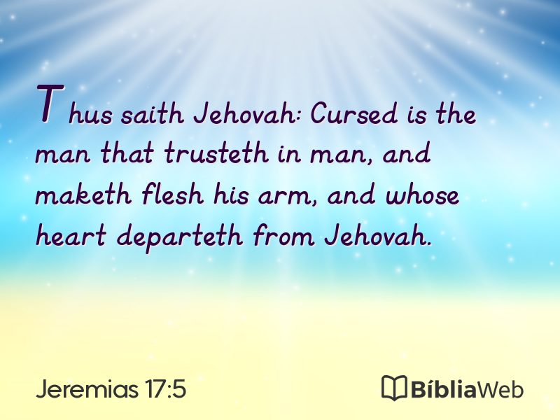 Jeremias 17:5 em imagem para compartilhar