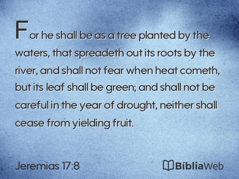 Jeremias 17:8 em imagem para compartilhar
