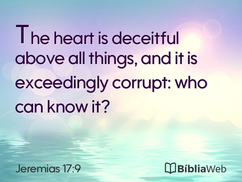 Jeremias 17:9 em imagem para compartilhar