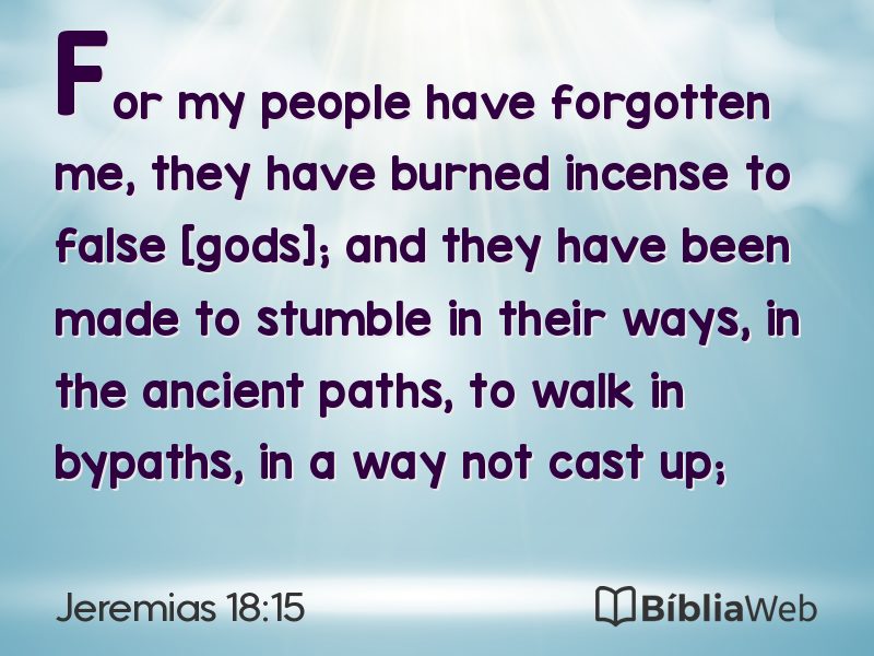 Jeremias 18:15 em imagem para compartilhar