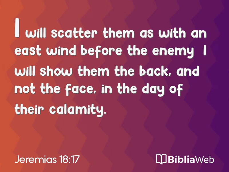 Jeremias 18:17 em imagem para compartilhar