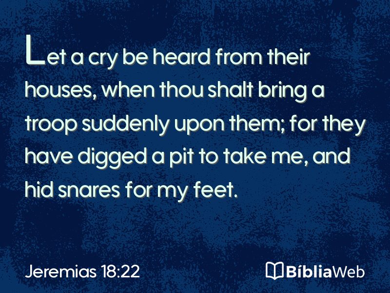 Jeremias 18:22 em imagem para compartilhar