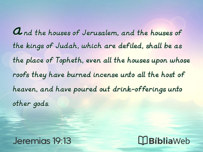 Jeremias 19:13 em imagem para compartilhar