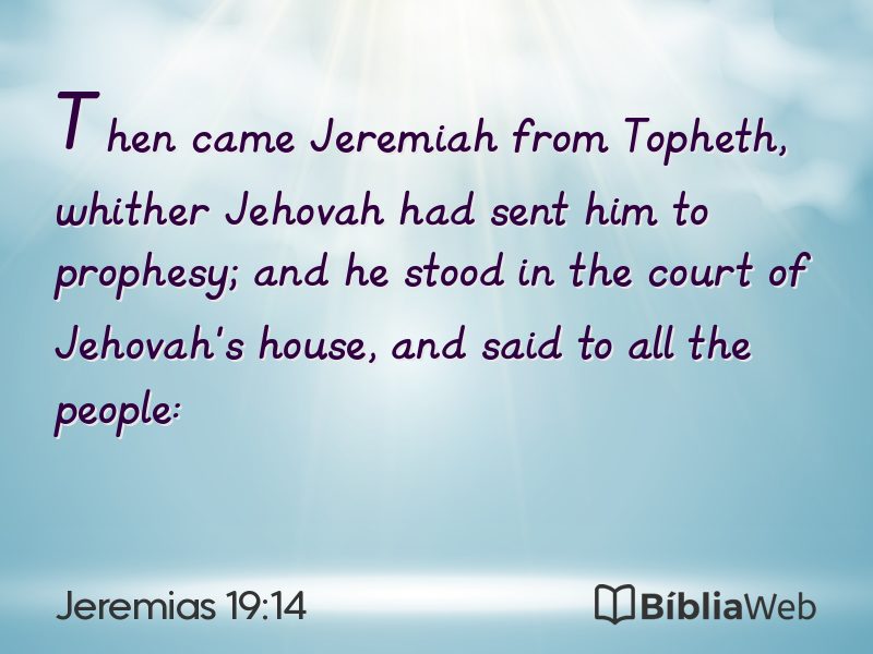Jeremias 19:14 em imagem para compartilhar