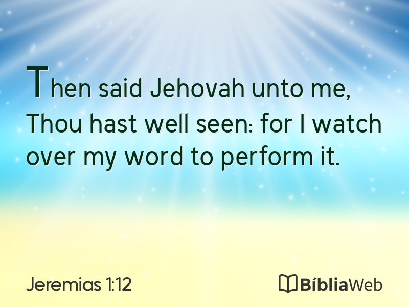 Jeremias 1:12 em imagem para compartilhar