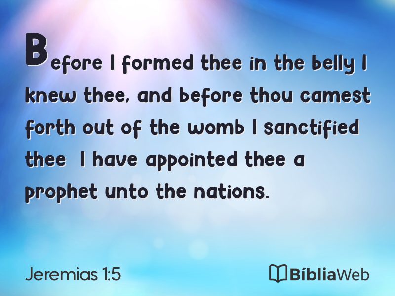 Jeremias 1:5 em imagem para compartilhar