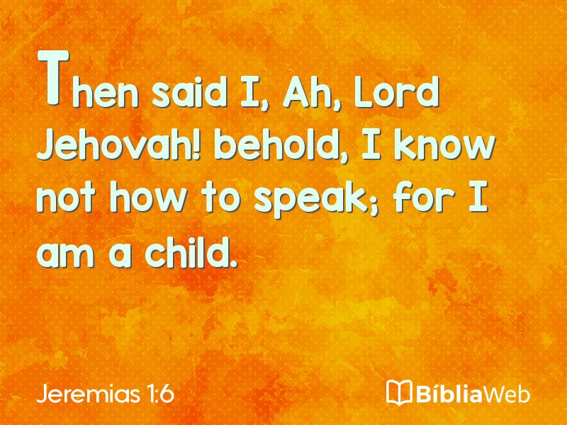 Jeremias 1:6 em imagem para compartilhar