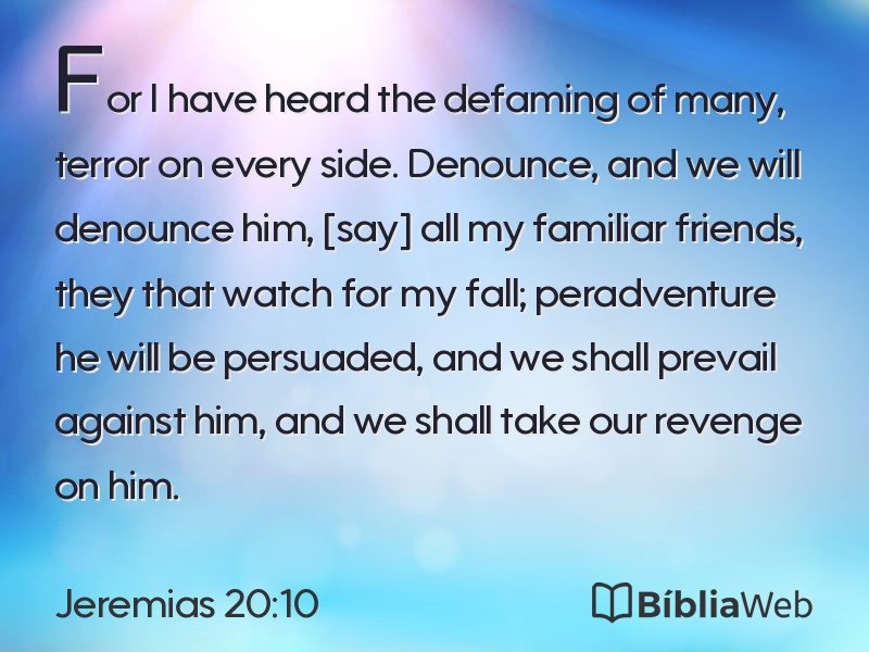 Jeremias 20:10 em imagem para compartilhar