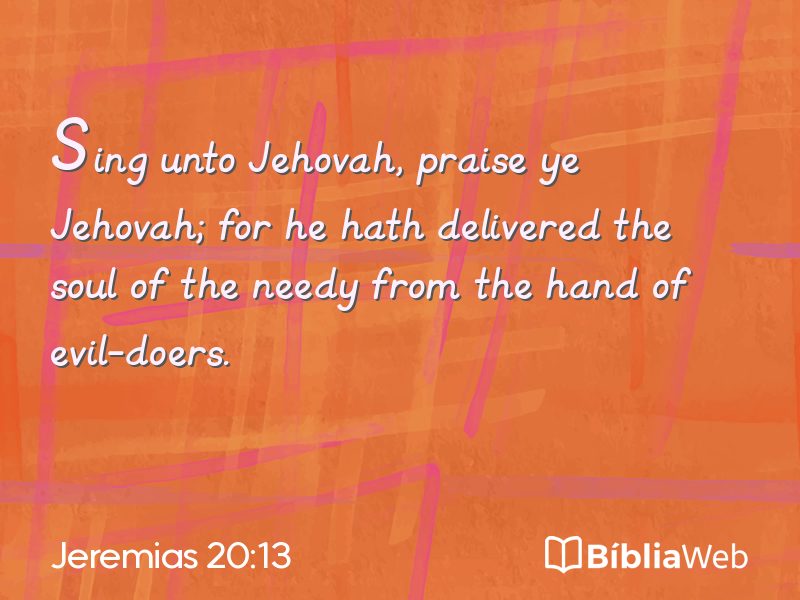 Jeremias 20:13 em imagem para compartilhar