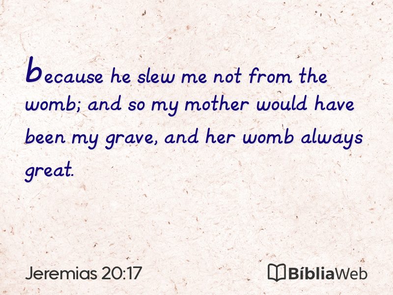 Jeremias 20:17 em imagem para compartilhar